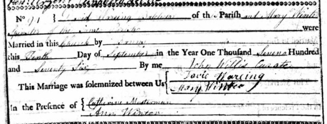 Wareing Winter Marriage Cert